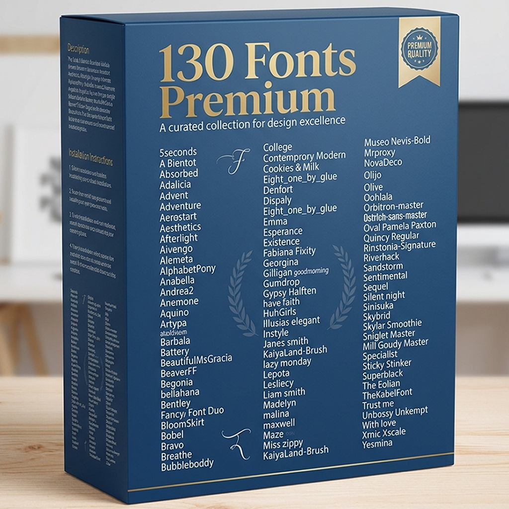 Pack 130 Fonts Premium