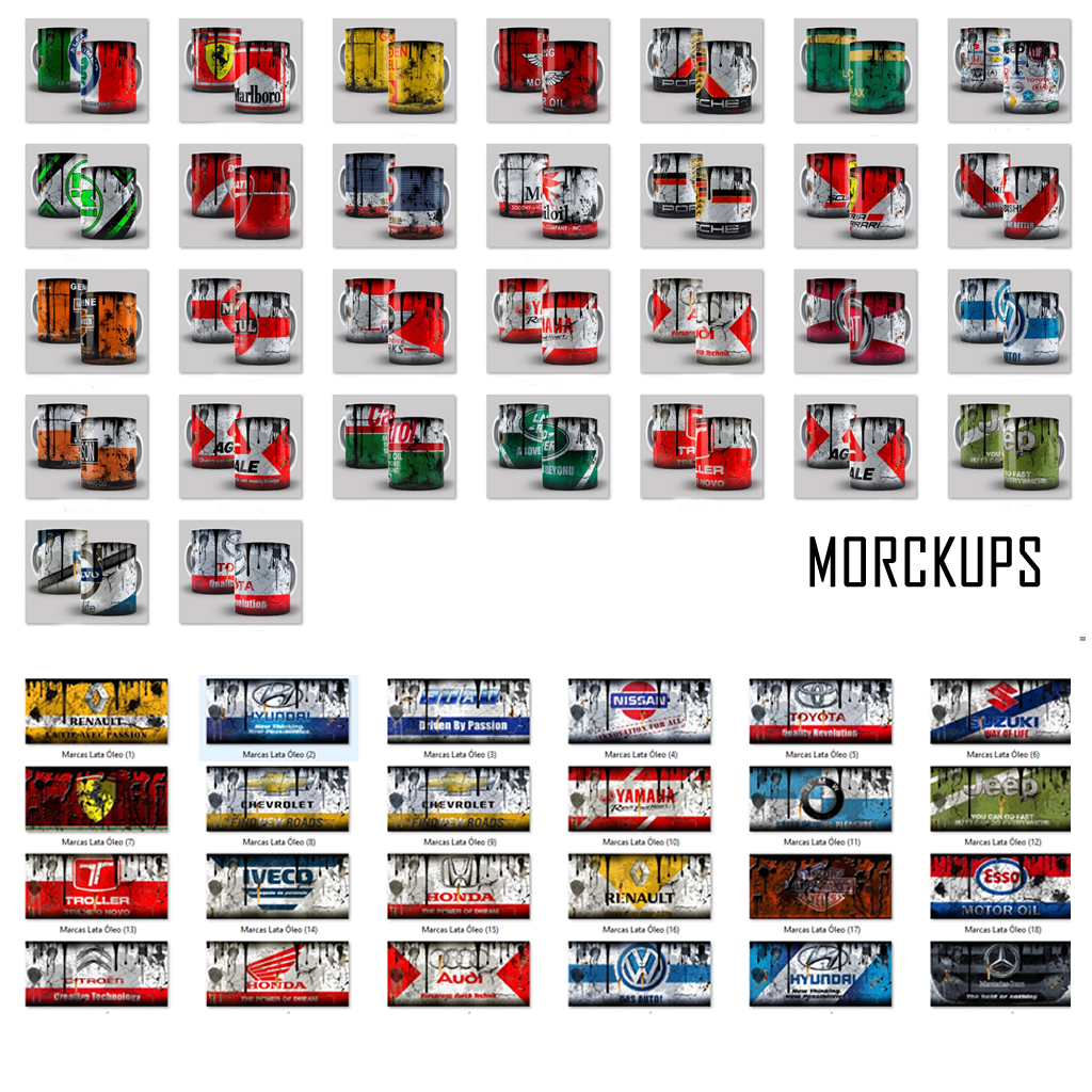 124 Artes Sublimação Canecas - Marcas 