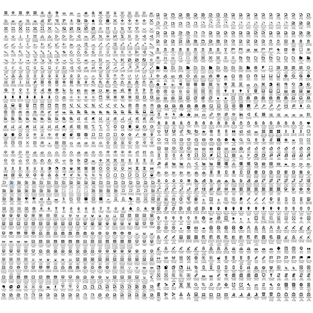 Mega Pacote Ícones PNG & SVG 20x20